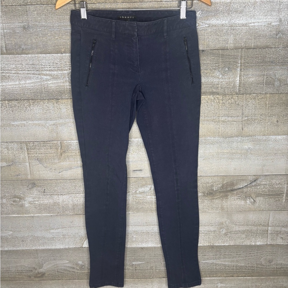 Theory navy work office career slacks pants size 4